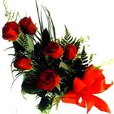 Six Red Roses Bunch